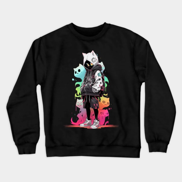 Ghost Shinjuku Crewneck Sweatshirt by MikeyMeta